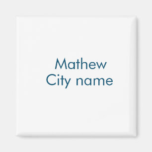 Aimant simple monogramme initiale lettre ajoutez votre no