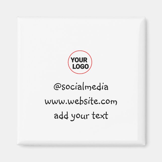 Aimant simple personnalisé minimal ajouter votre logo adr (Devant)
