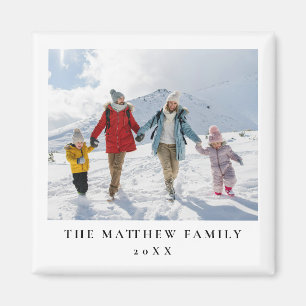 Aimant Simple photo de famille minimaliste moderne