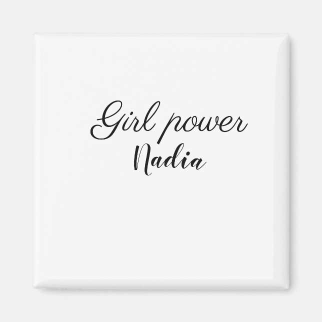 Aimant simple pouvoir minimal des filles ajouter le nom t (Devant)