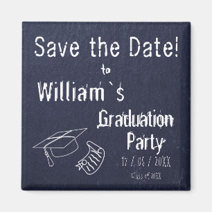 Aimant Simple Rustique Bleu Pierre Graduation