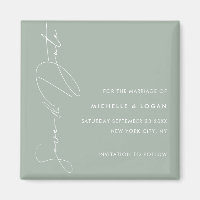 Simple Sage Green Modern Handwritten Script