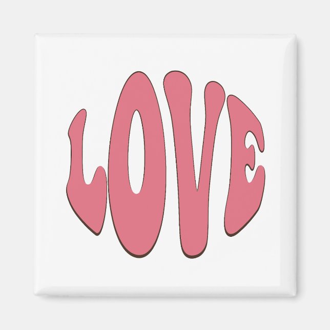 Aimant Simple, urbain, moderne, design cool Amour (Devant)