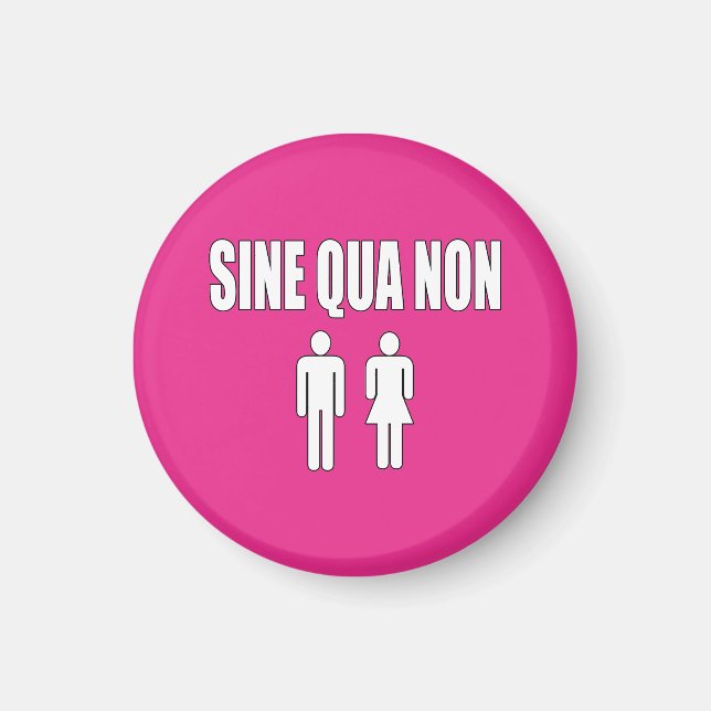 Aimant Sine Qua Non Romantique Citation latine Saint Vale (Devant)