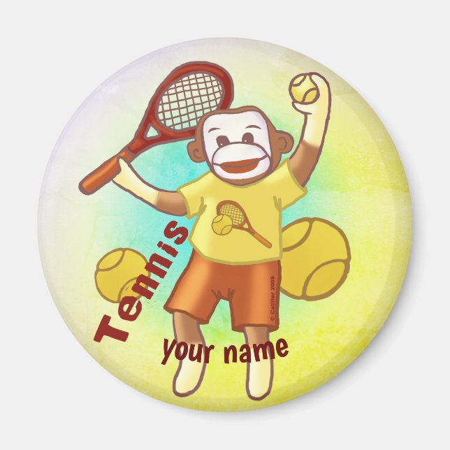 aimant Singe Chaussette Tennis (Devant)
