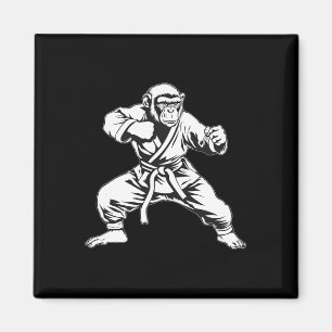 Aimant Singe de karaté Taekwondo Kickboxing Mma Judo Monk