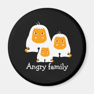 Aimant Singe de la famille en colère conception