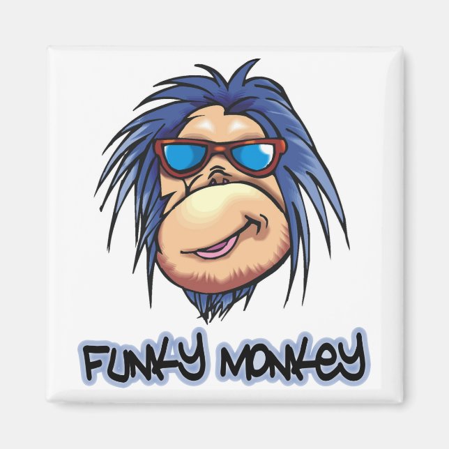 Aimant singe funky (Devant)