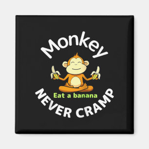 Aimant Singe Jamais Crampes Manger Une Banane Raglan Base