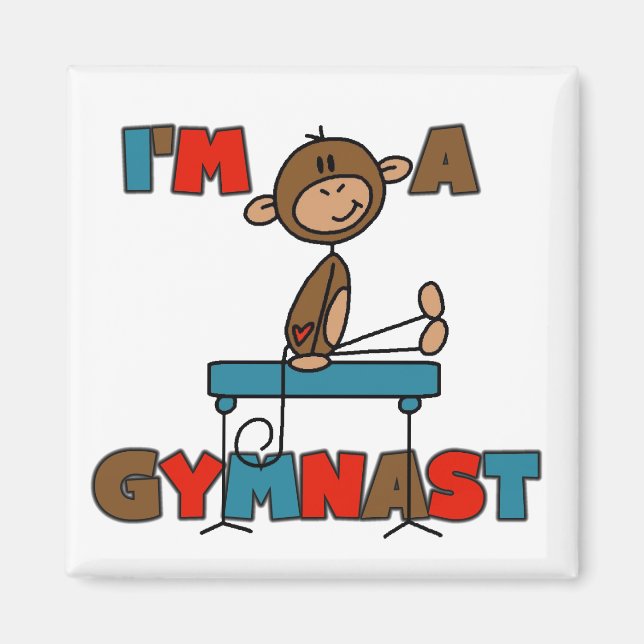 Aimant Singe Je suis un gymnaste (Devant)