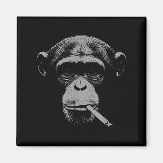 Aimant Singe mème fumeur pour hommes femmes singe fumantS