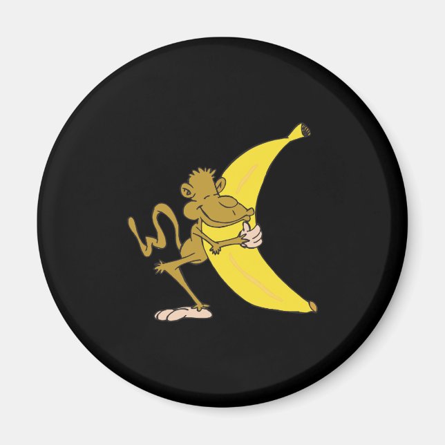 Aimant singe serrant une banane dans ses bras (Devant)