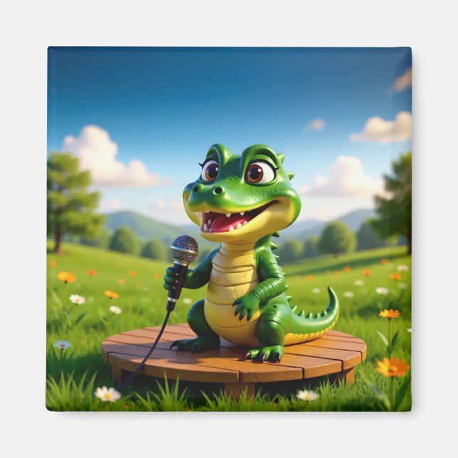 Aimant Singing Alligator Andy – Cute Kids  (Devant)