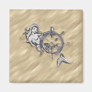 Aimant Sirène d'argent dans le sable