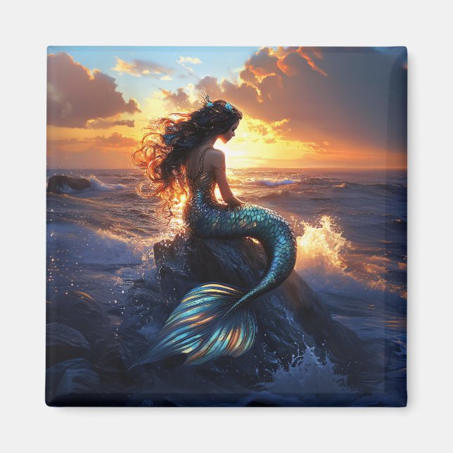 Aimant Sirène du coucher de soleil (Devant)