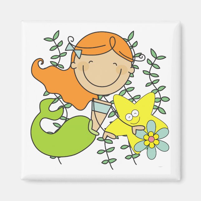 Aimant Sirène rousse (Devant)