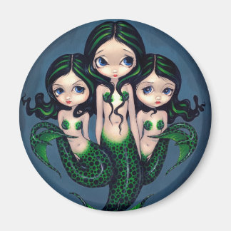 Aimant "Sirène verte Triplés"