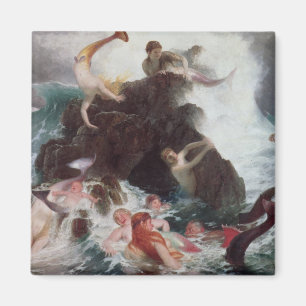 Aimant Sirènes au jeu, 1886 (huile sur la toile)