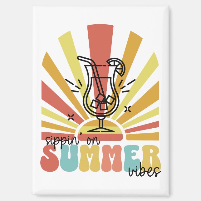 Aimant Sirop sur les vibrations de l'été, Soleil Rétro, V (Recto)