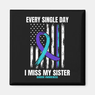 Aimant Sister Suicide Prévention Drapeau Américain