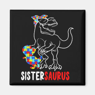 Aimant Sistersaurus T Rex Dinosaure Sensibilisation à l'a