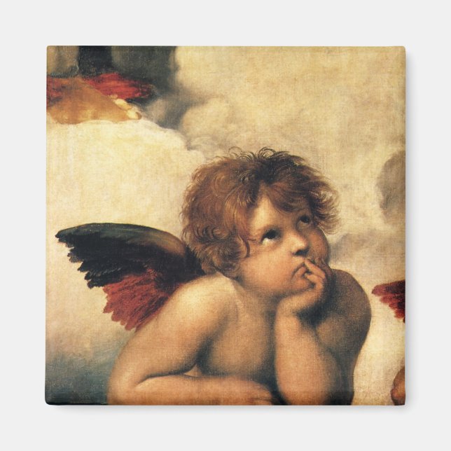 Aimant Sistine Madonna Angels par Raphael Sanzio (Devant)