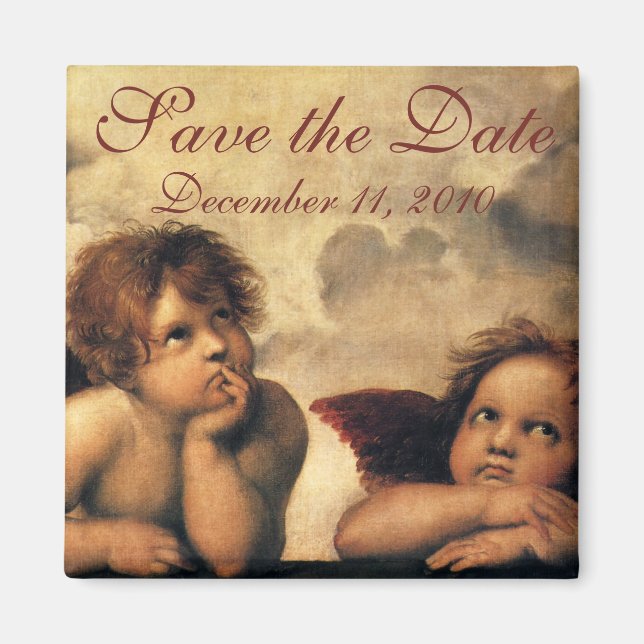 Aimant Sistine Madonna Anges de Raphaël Mariage (Devant)