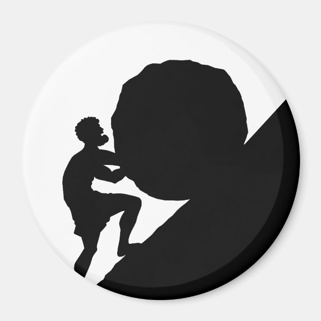 Aimant Sisyphe et Rocher, Mythologie Grecque (Devant)