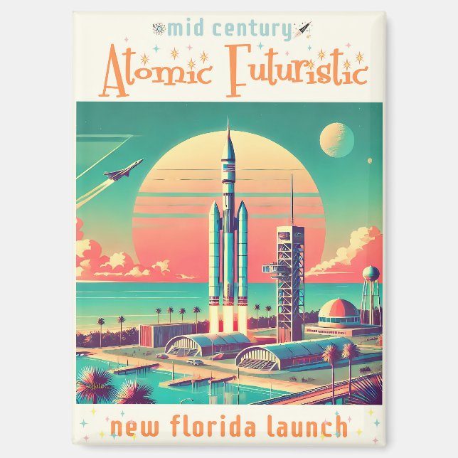 Aimant Site de lancement futuriste atomique de la Nouvell (Recto)
