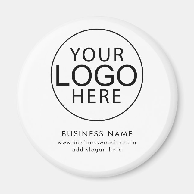 Aimant Site Web de Logo d'Entreprise Simple Moderne (Devant)