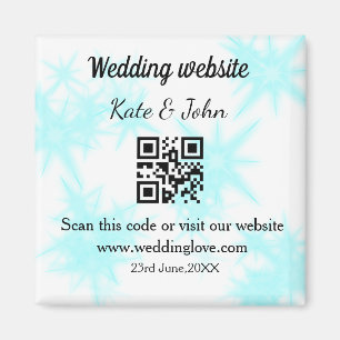 Aimant Site web de mariage simple minimal Q R code ajoute