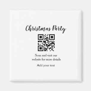 Aimant Site web simple pour fête de Noël code-barres QR a