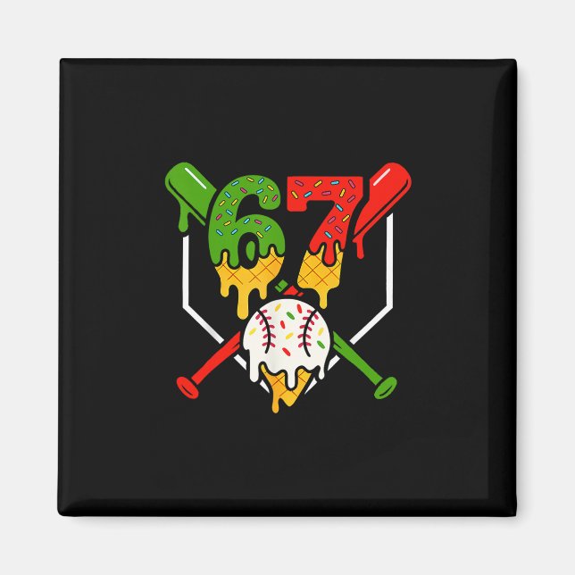 Aimant Six Seven 67 Bysebyll Crème Glacée Drip Cool Gen A (Devant)