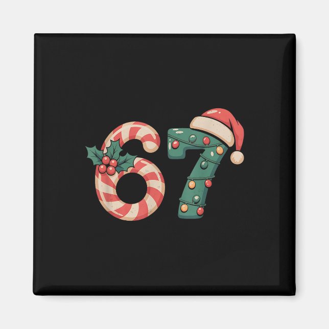 Aimant Six Seven 67 Mème de Noël  (Devant)