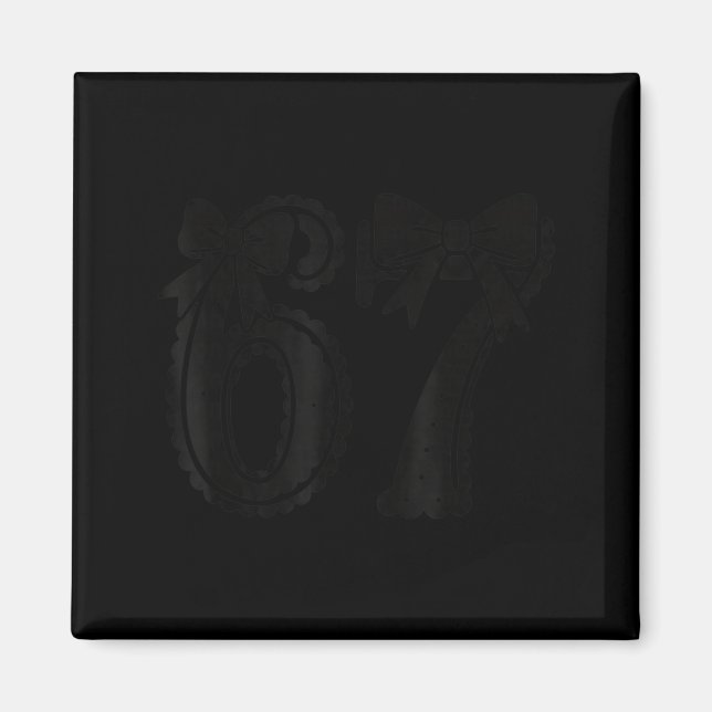 Aimant Six Seven 67 Mème Numéro 67 Coquette Arc Femmes Gi (Devant)