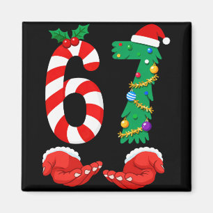 Aimant Six Seven 67 Mème Santa Noël Vacances Drôle 