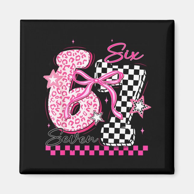 Aimant Six Seven 6 7 Leopard Checkered 67 Meme Teacher Wo (Devant)