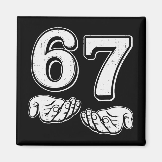 Aimant Six Seven 6 7 Mème Génération Alpha Argot 6 7 Main (Devant)