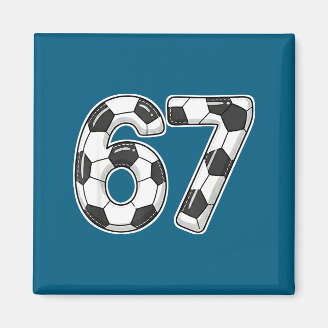 Aimant Six Seven 6 7 Meme Humor Funny Football Fan Men Wo (Devant)