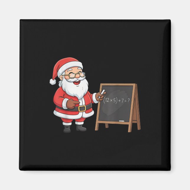 Aimant Six Seven 6 7 Meme Santa Christmas Xmas Teacher Nu (Devant)