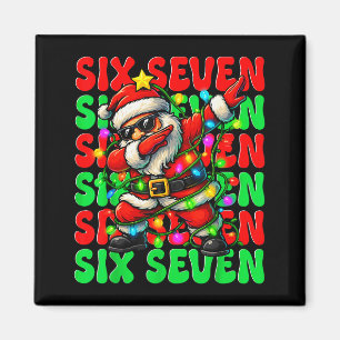 Aimant Six Seven 6 7 Mème Santa en dabbing Noël 67 Paja