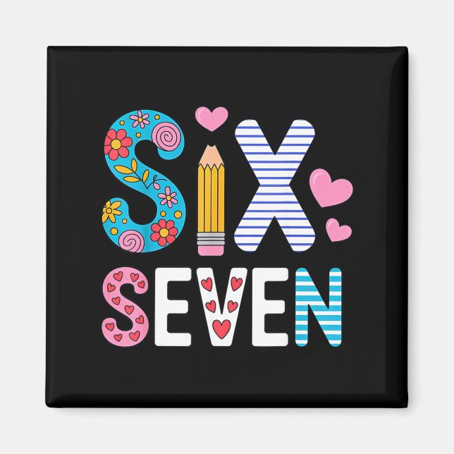 Aimant Six Seven 6 7 Meme Teacher  (Devant)