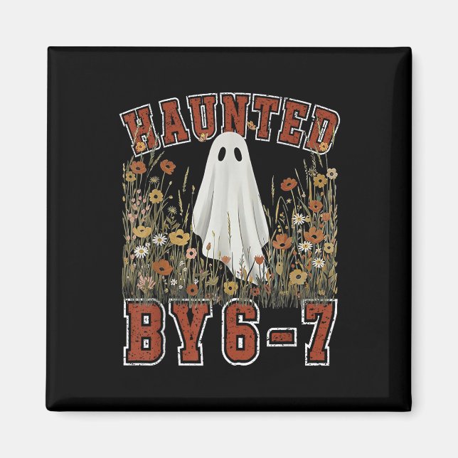 Aimant Six Seven 6 7 Memes 67 squelette main Halloween (Devant)