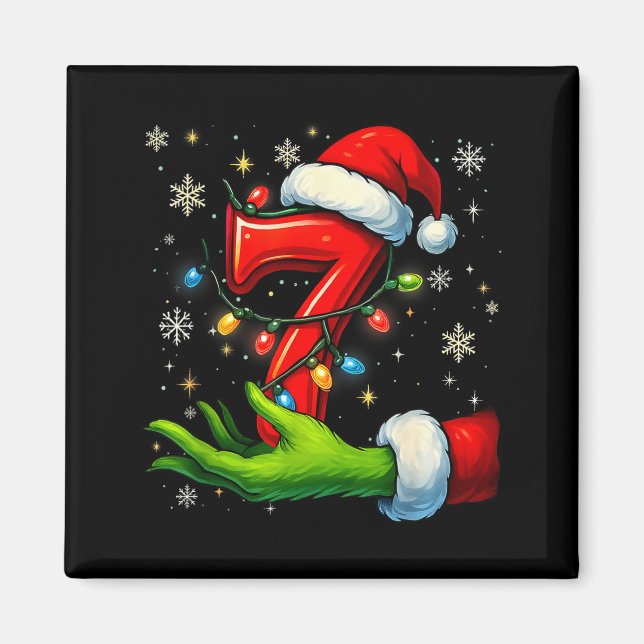 Aimant Six Seven Funny Noël Memes Couple Correspondant  (Devant)