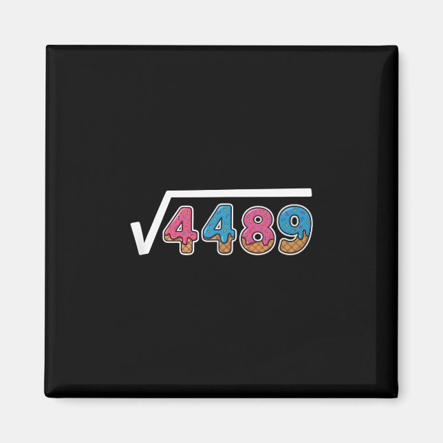 Aimant Six Seven Glace Drip Cool Meme 67 Funny Carré (Devant)
