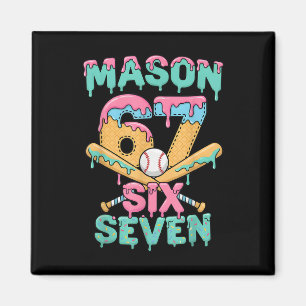 Aimant Six Seven Meme Mason Crème Glacée Drip Drôle Byseb