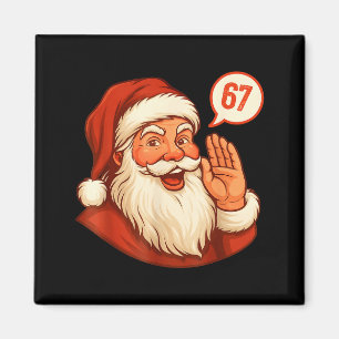 Aimant Six Seven Noël 67 Meme Argot Père Noël dit Xmas
