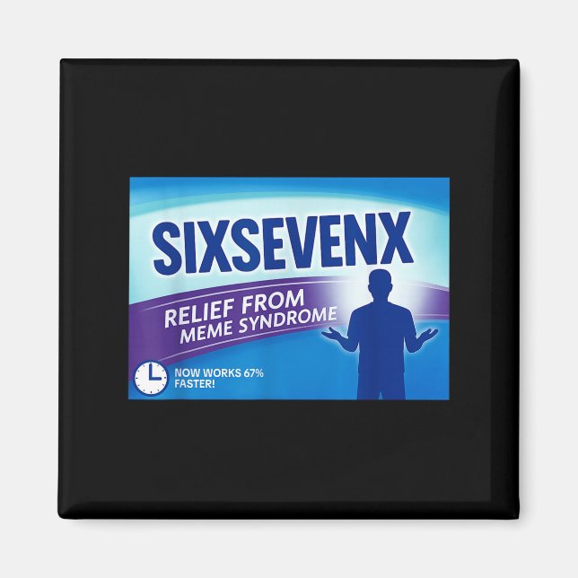 Aimant Sixsevenx Relief From Meme Numbers Parody Teacher  (Devant)