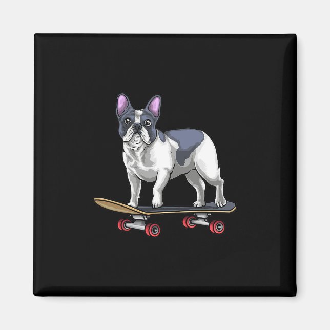 Aimant Skateboard Bulldog (Devant)