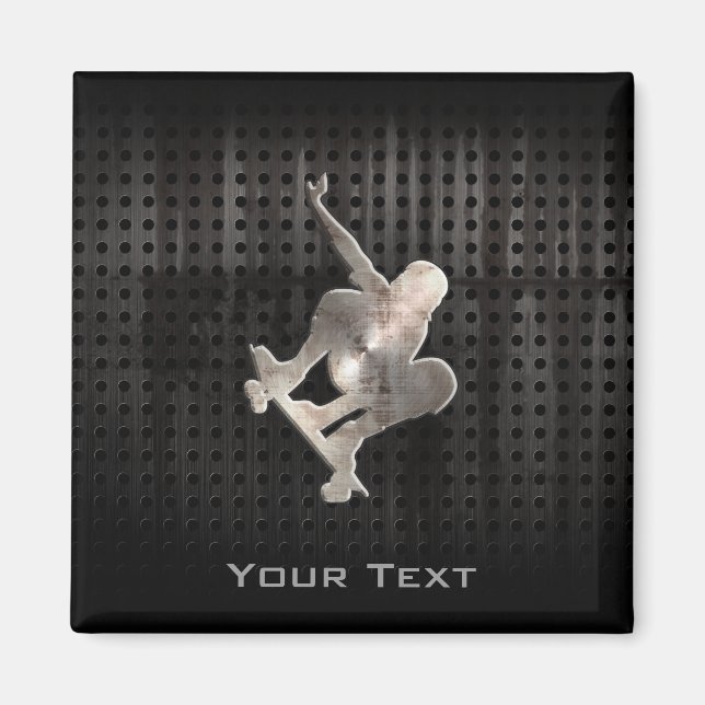 Aimant Skateboard ; Noir Cool (Devant)